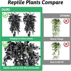 Hamiledyi terrarium habitat decorations arranged for reptile tanks