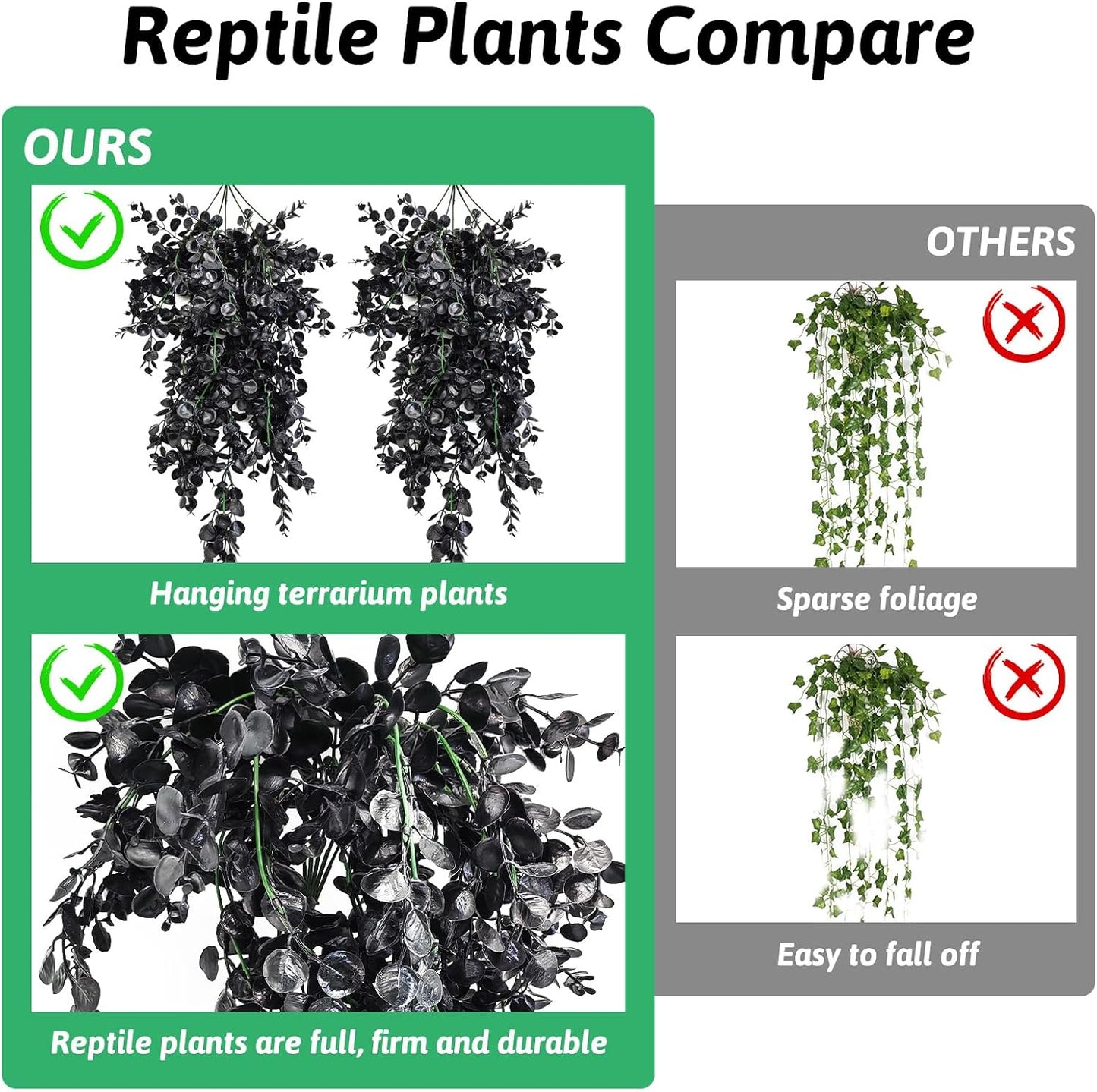 Bendable wire stems on Hamiledyi terrarium plants showing flexibility