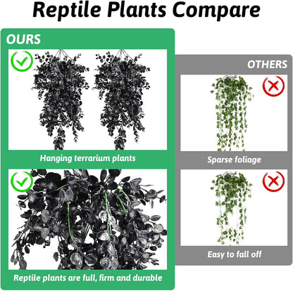 Bendable wire stems on Hamiledyi terrarium plants showing flexibility