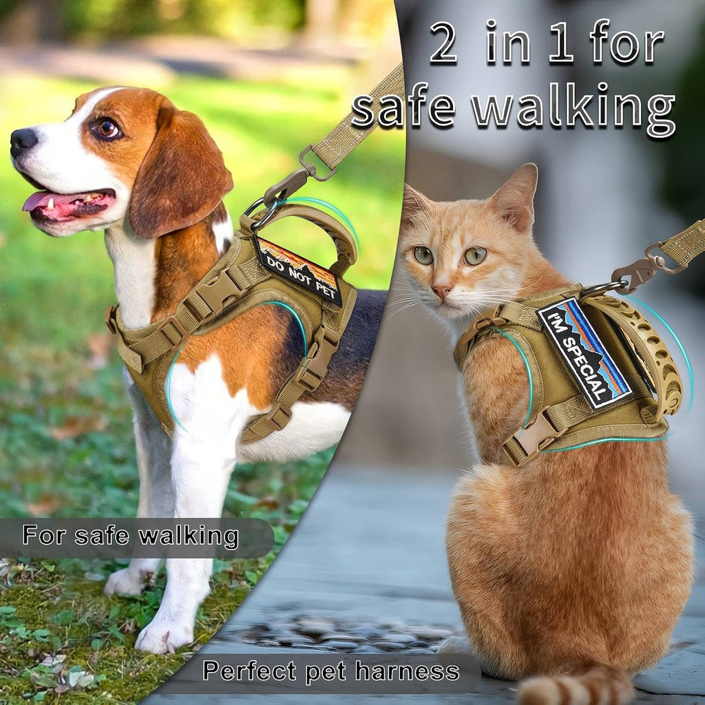 Nanappice escape proof cat vest showing adjustable straps and quick release buckles