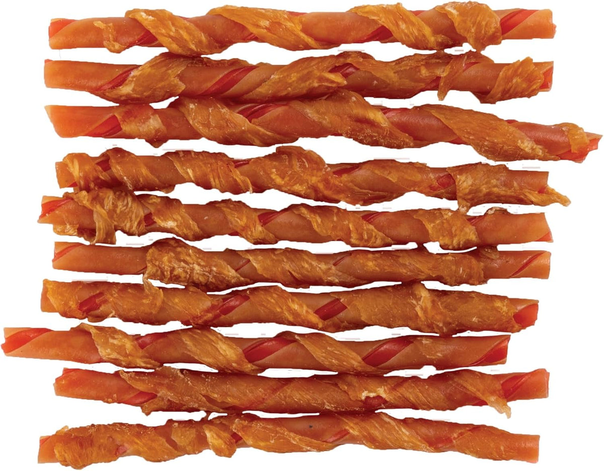 Real chicken wrapped water buffalo chews for dogs detail