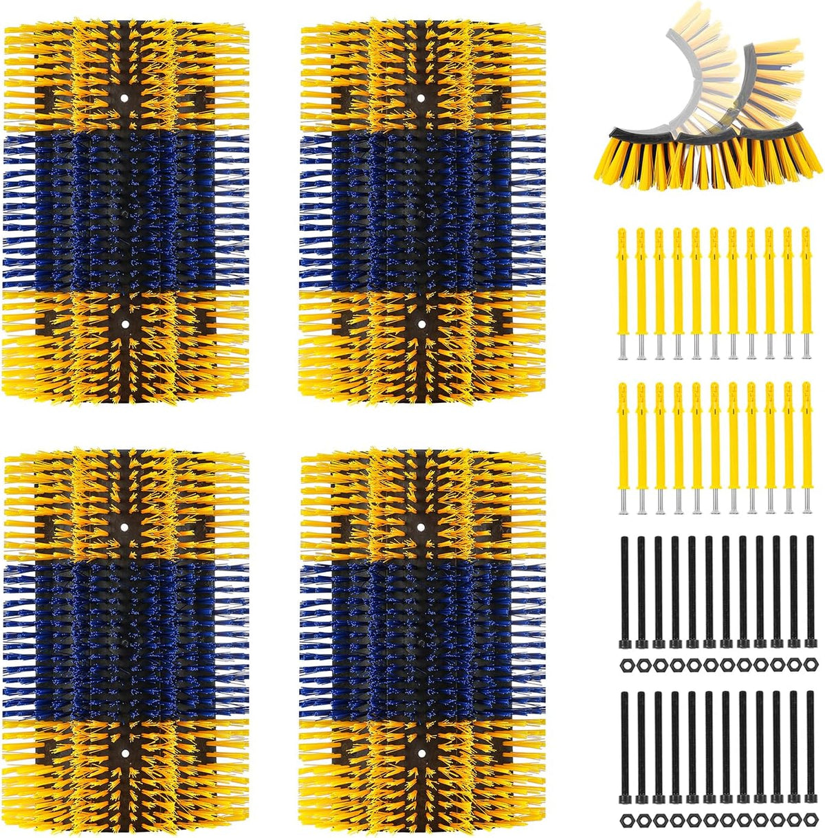 Zunzingy 4 piece livestock scratch brush set front view