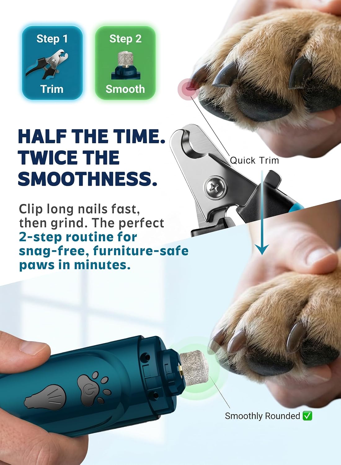Yabife nail grinder showing digital battery percentage display