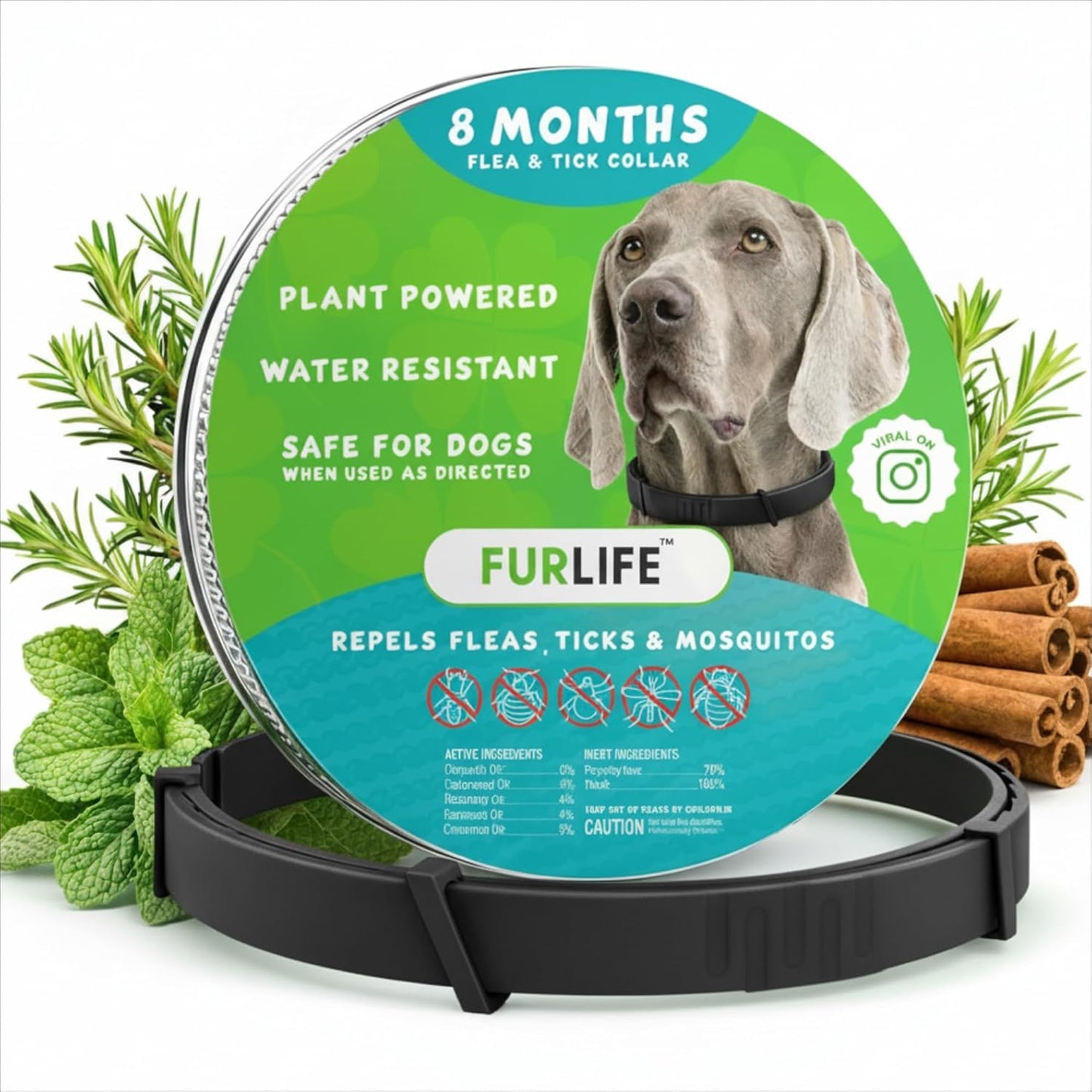 FurLife Flea and Tick Collar for Dogs - Waterproof Green Dog Collar, Pet Supplies for Tick and Flea Prevention for Dogs, Safe for All Breeds - Image 13