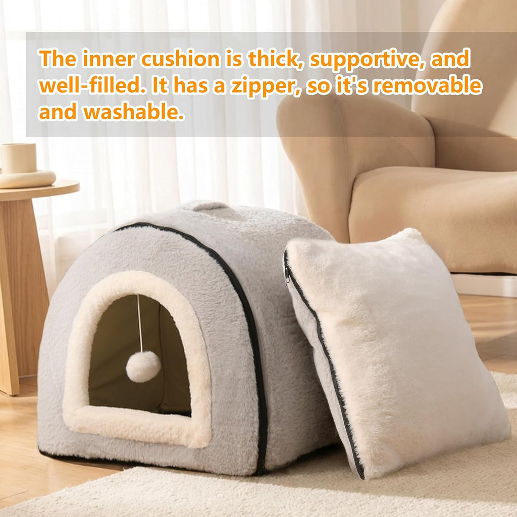 Detail view of anti-slip bottom on Omivier pet bed