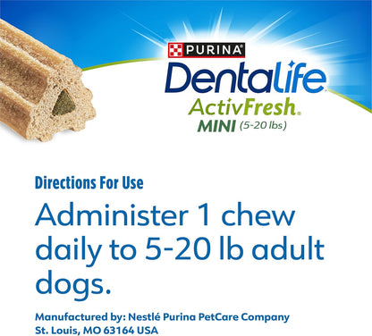 Dentalife ActivFresh Dog_Chews for Mini and Small Dogs 5-20 lbs., Dental-Chews to Freshen Breath, Chicken Flavor, 16.9 oz., 56 Chews - 56 ct. Pouch (Pack of 2) - Image 9
