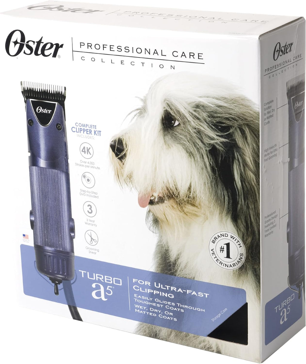 Oster pet clipper kit with number ten blade and grooming shears