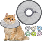 Seyezo Lightweight Cat Cone Collar Soft, Soft Comfortable Cat Recovery Collar After Surgery, Elizabethan E Collar for Cats, Cone for Cats to Stop Licking (Pale Pink, Small) - Image 14