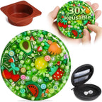 PLUMIA Reusable Picky Fidget Pad front view with embedded colorful beads for anxiety relief.