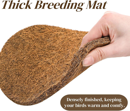 Eorbow coconut fiber mat inside a bird nesting bowl
