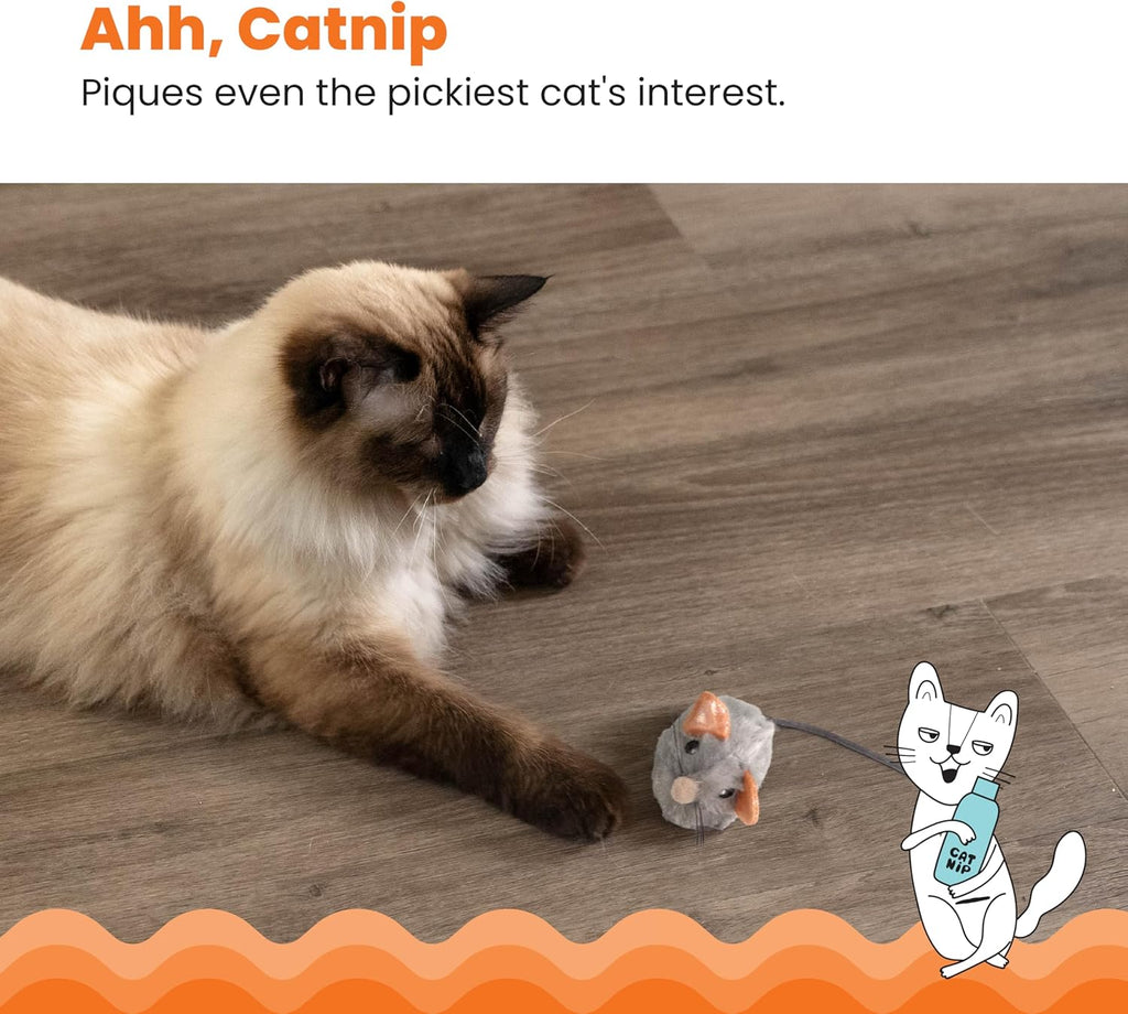 Catstages mouse catnip interactive toy with floppy tail detail