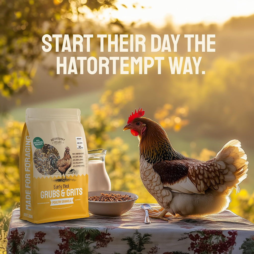 Hatortempt Grubs & Grits Chicken Feed Supplement - 5lb - with Chicken Grit, Mealworms, Black Fly Larvae and Oyster Shells - 21% Protein and 15% Calcium - Image 9