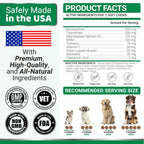Imported YUMA'S dog joint chews container showing product directions.