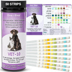 One Step Pet Urine Testing Strips, 5 x 10 Parameter Urinalysis Test Strips, Urine pH Test Strips for Dogs, Cats, Accurate Testing for UTI, Bladder & More, Pet Glucose Monitoring Kit - Image 9