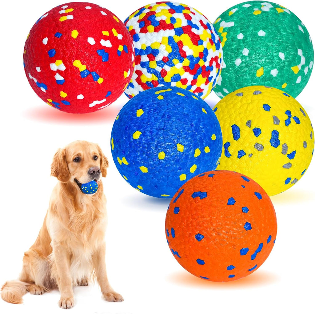 6 Pcs Dog Balls Tennis Ball for Aggressive Chewers Indestructible Dog Teething Chew Toys for Large Medium Small and Puppies, More Biting-Proof Atom. - Image 9