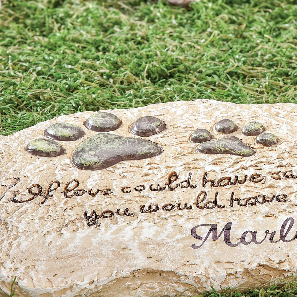 Custom engraved animal memorial plaque overview