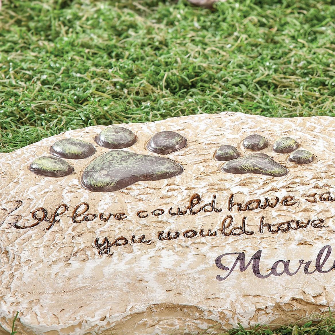 Custom engraved animal memorial plaque overview