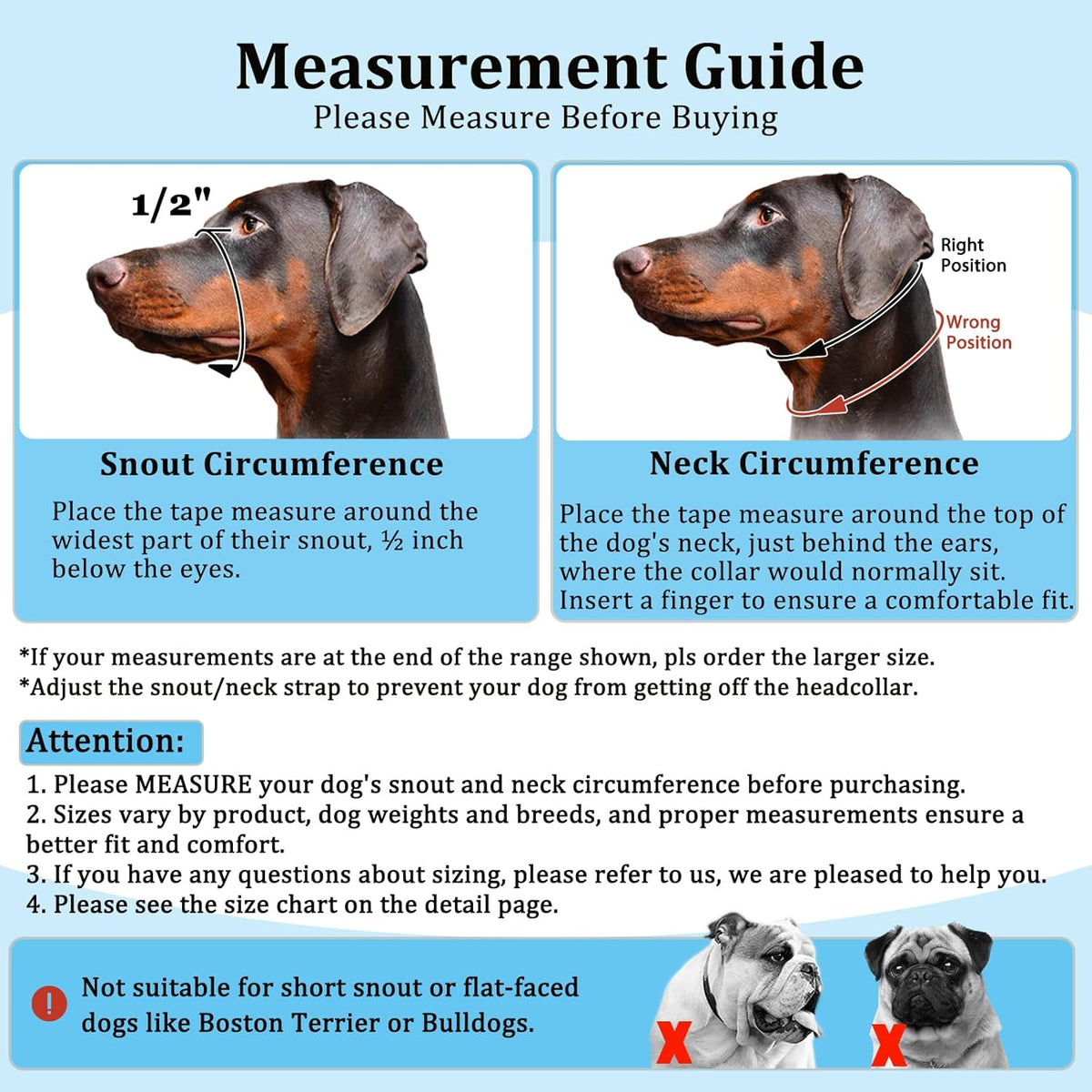 Barkless dog halter safety link connection detail