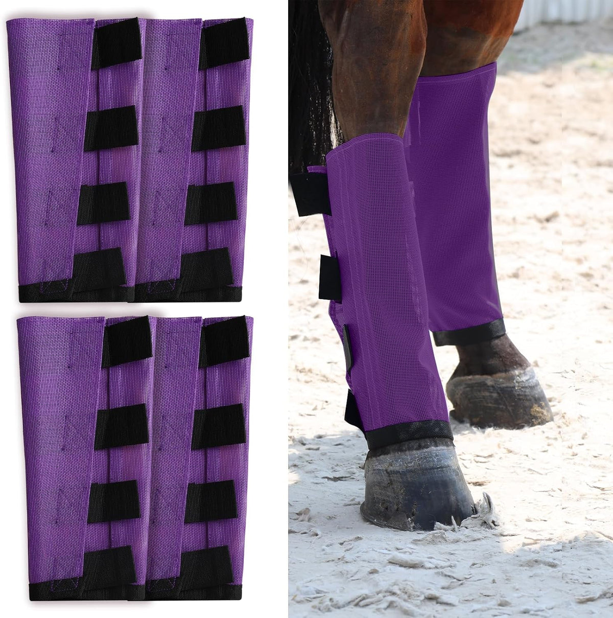 Wizbrio imported equine fly leggings high airflow mesh material packaging