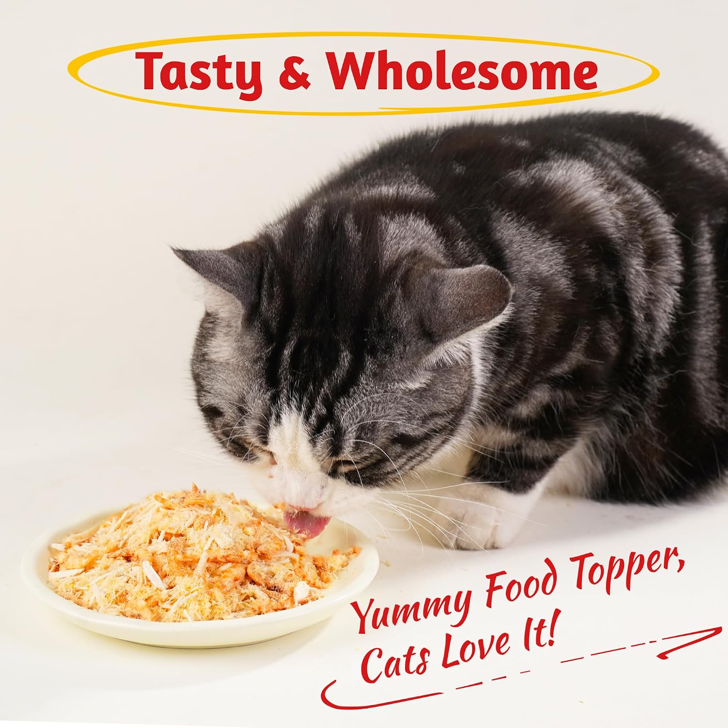 Just Try 8 OZ Raw Antarctic Krill Freeze Dried Cat & Dog Food Toppers Mixers Meal Toppers Low Calorie with Real Chicken Egg Yolk, High Protein Food Toppers Omega 3 for Picky Eaters Skin & Coat Support - Image 9