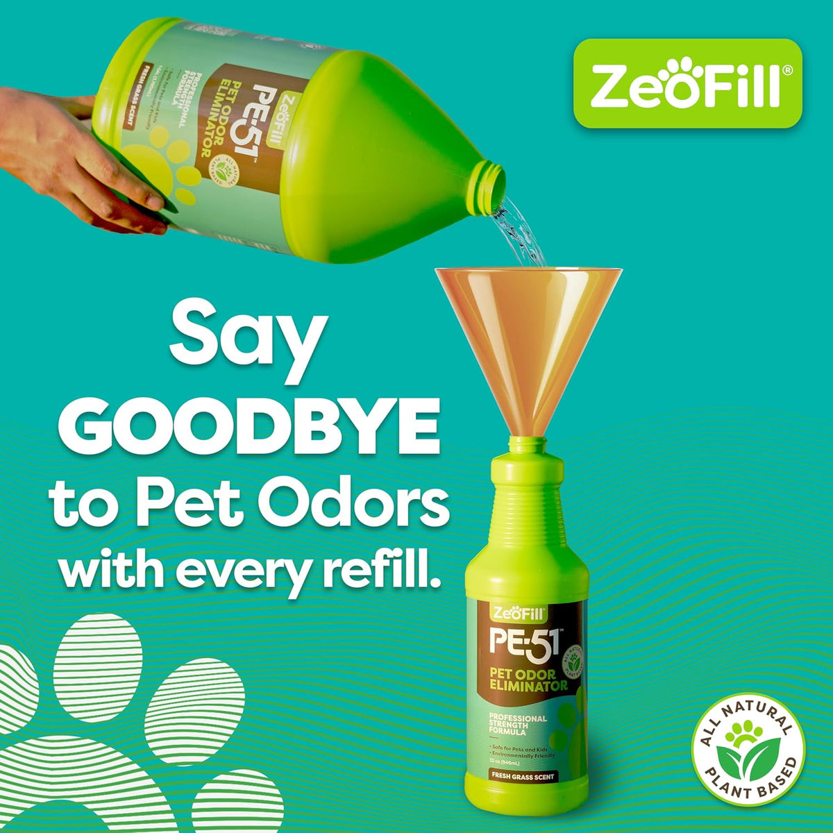 Zeofill biodegradable pet urine neutralizer spray application