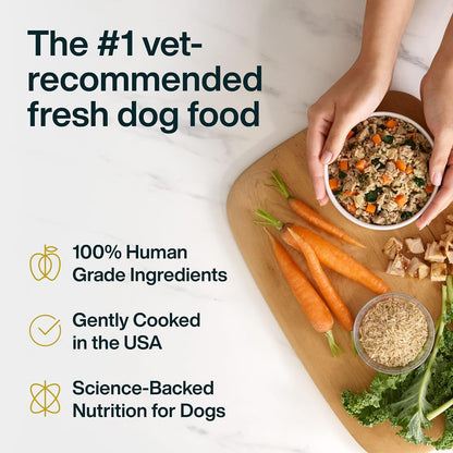 JustFoodForDogs Frozen Fresh Dog Food, Complete Meal or Topper, Chicken & Rice Human Grade Recipe, 18 oz (Pack of 7) - Image 3