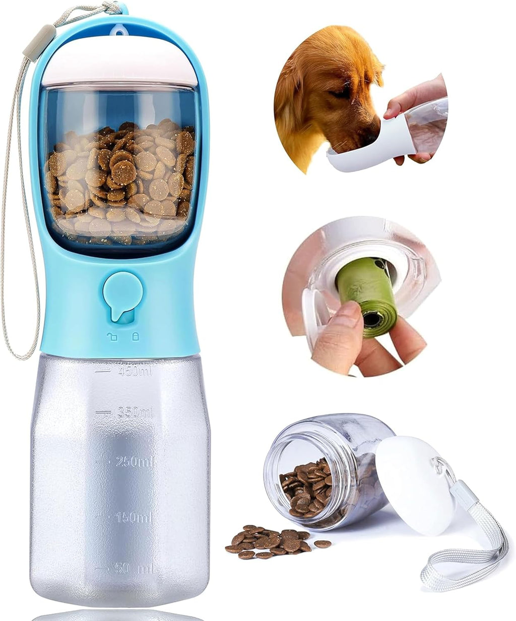 Dog Water Bottle with Food Container, Portable Pet Dog Water Dispenser for Outdoor Walking,Hiking,Travel,Puppy Essentials,Puppy Supplies,Replaceable Waste Bags - Image 9