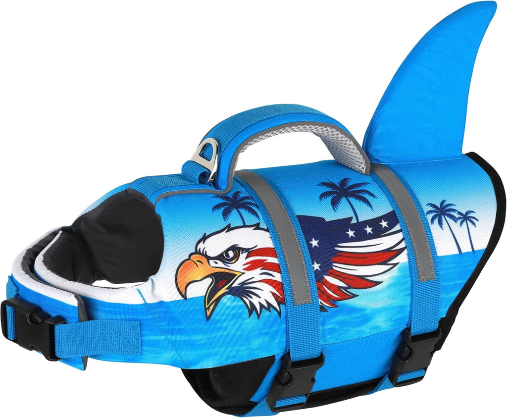 Dogcheer Dog Life Jacket, Cute Shark Dog Life Vest for Swimming Boating with Superior Buoyancy and Rescue Handle, Adjustable Puppy Floating Swim Vest for Small Medium Large Dogs - Pool Blue, XS - Image 11