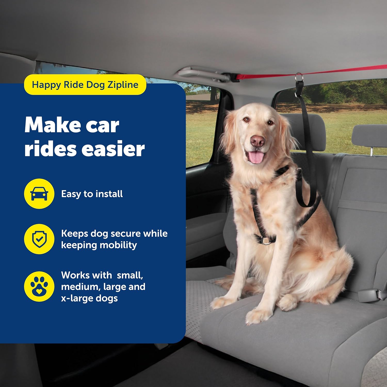 PetSafe vehicle zipline tether mechanism for dog safety