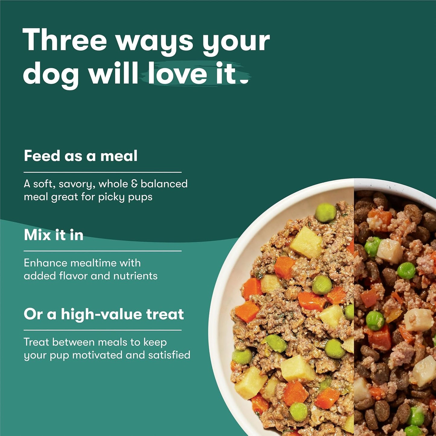 Jinx beef and chicken recipe back panel showing guaranteed analysis