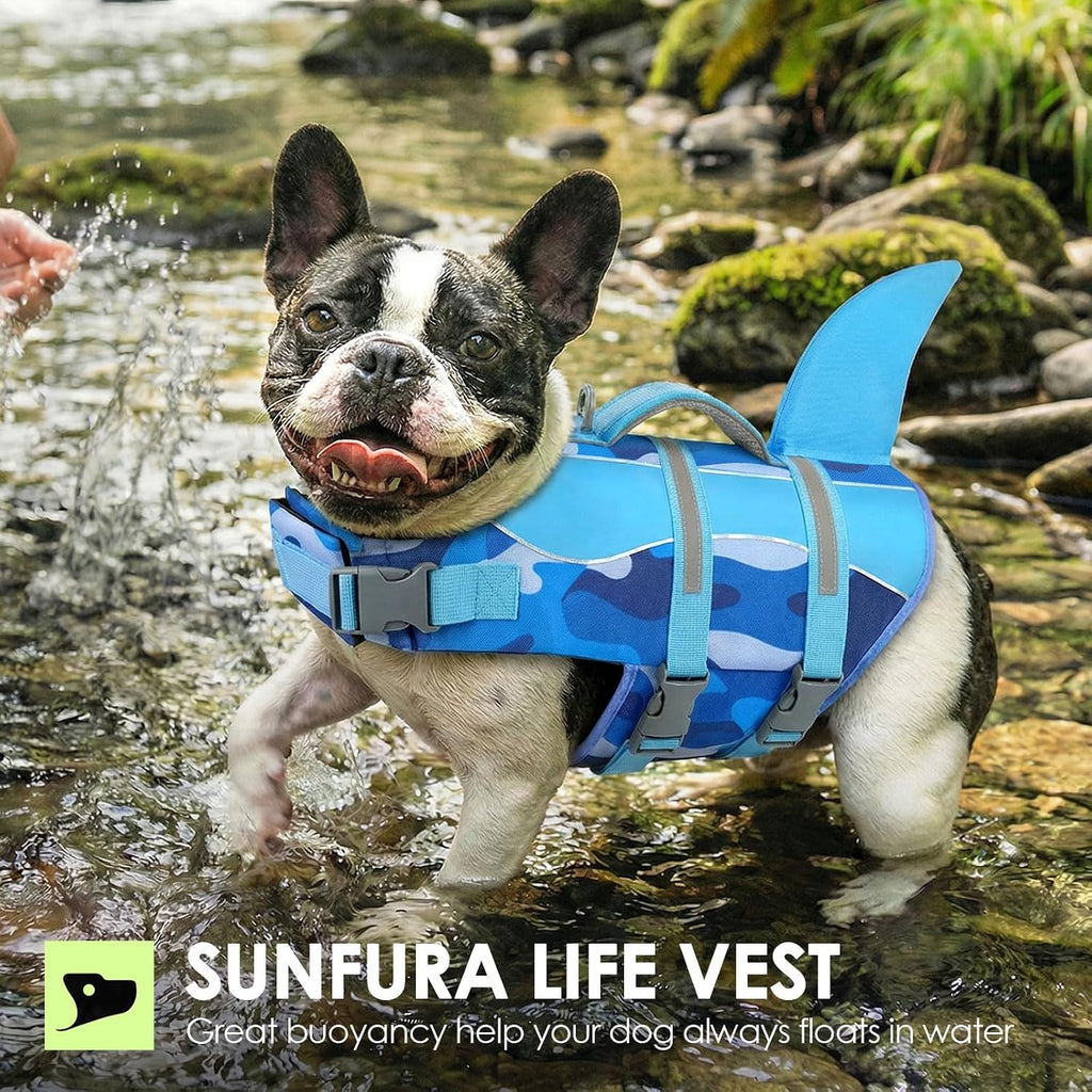 Close up view of quick release straps on dog safety vest.
