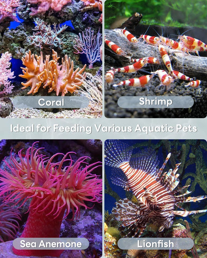 Marine reef aquarium maintenance tube for liquid fertilizer dosing