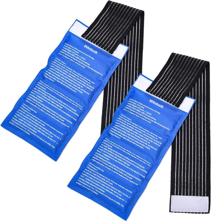 Winluck gel ice cold packs 2 piece set front view for pain relief