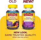 Nature Made Probiotic Prebiotic Fiber Gummies supplement facts label
