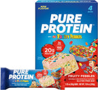 Pure Protein Fruity PEBBLES™ Protein Bars – 20g Protein, 3g Sugar, 190 Calories (4 count) Low Sugar* High Protein Snack – Gluten Free - Perfect for a Healthy Snack. - Image 1