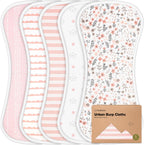 KeaBabies organic burp cloths 5-pack front view