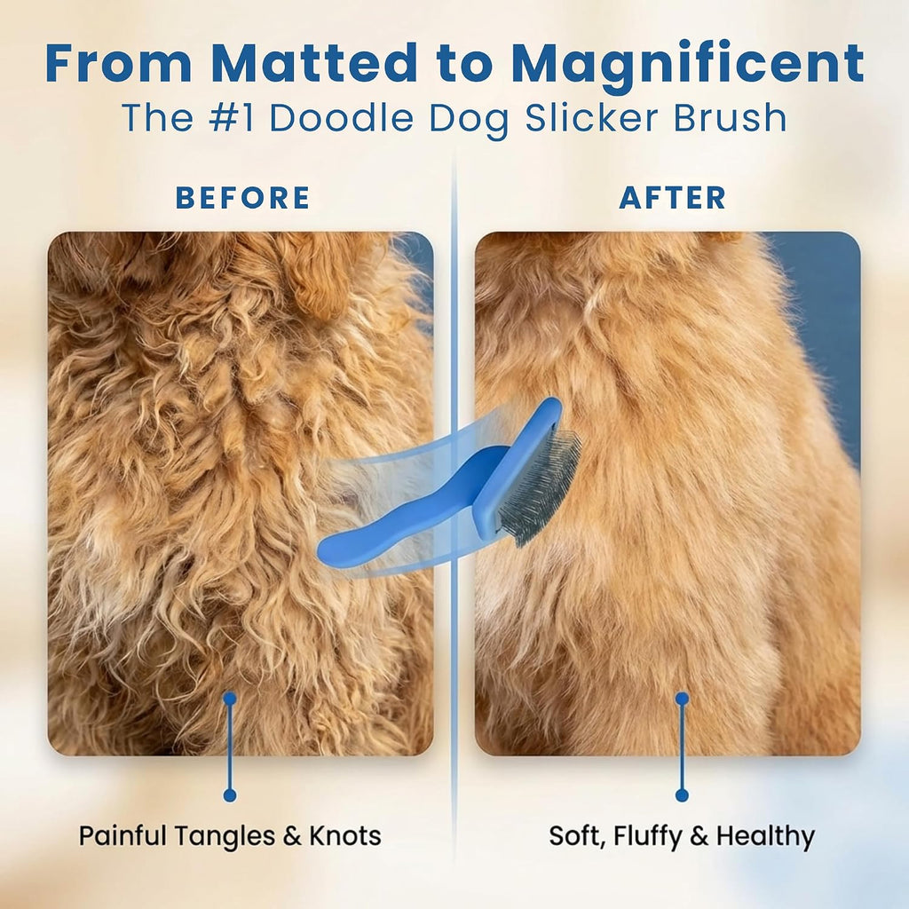 We Love Doodles large pet grooming tool curved head design for thick dog coats
