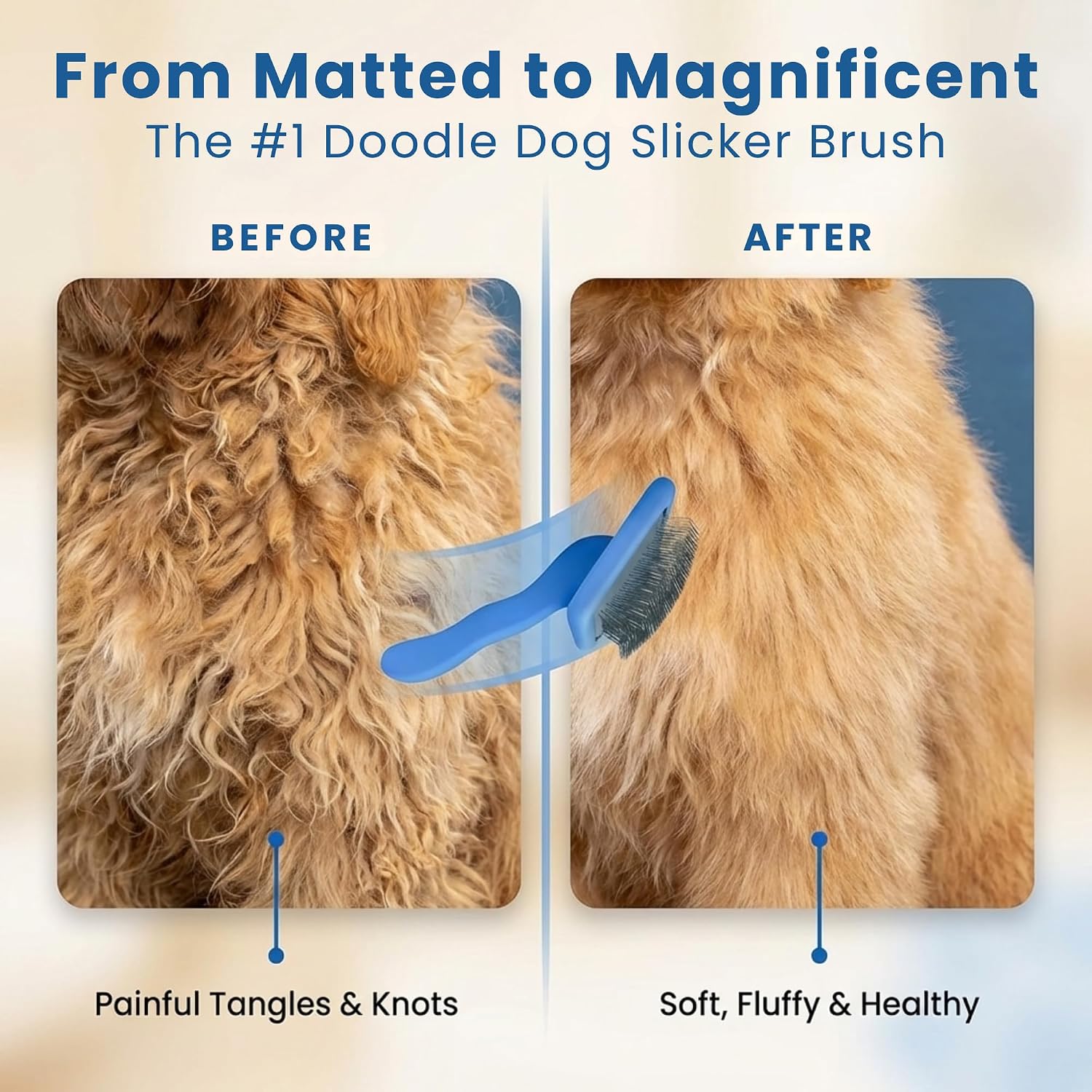 We Love Doodles large pet grooming tool curved head design for thick dog coats