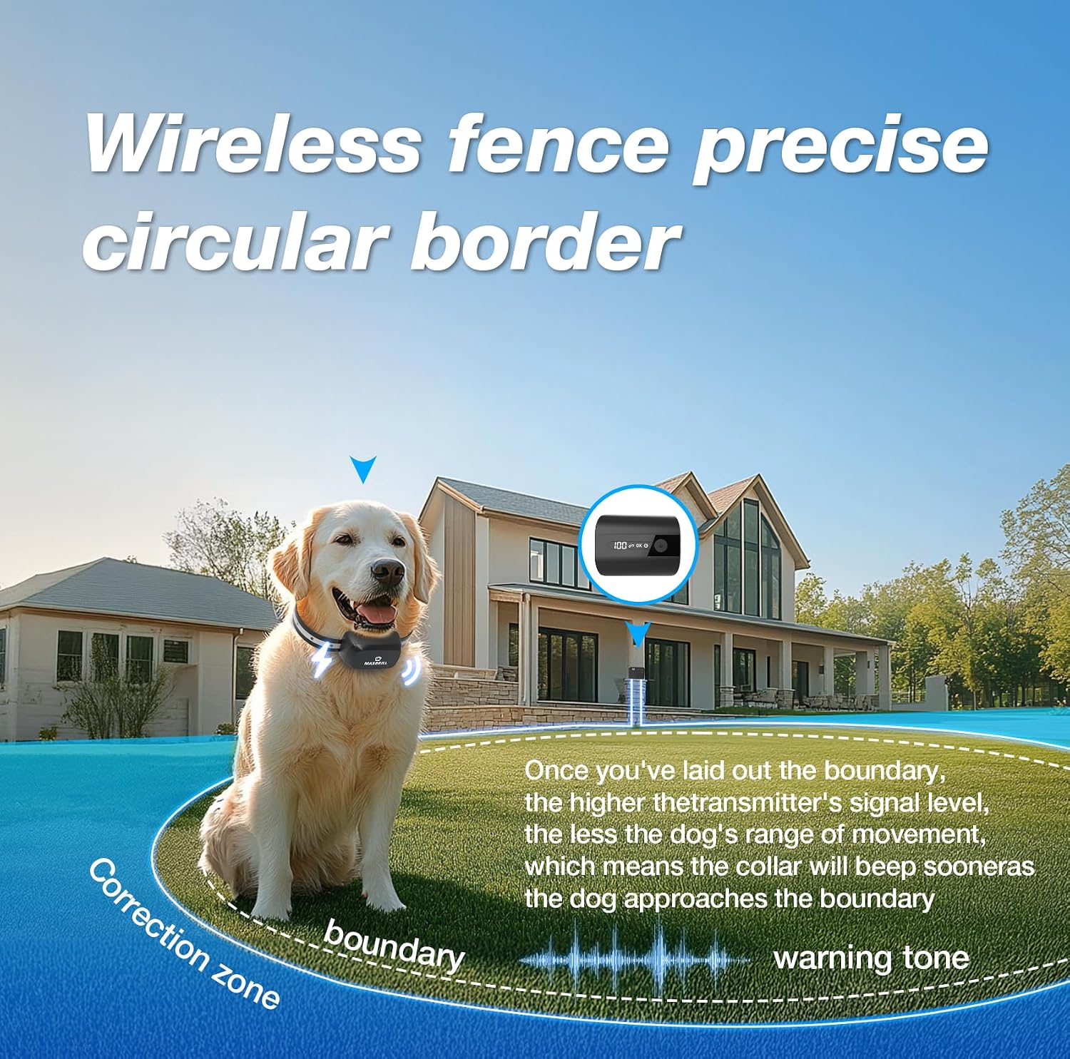 In ground electronic pet containment boundary wire roll for yard perimeter installation.