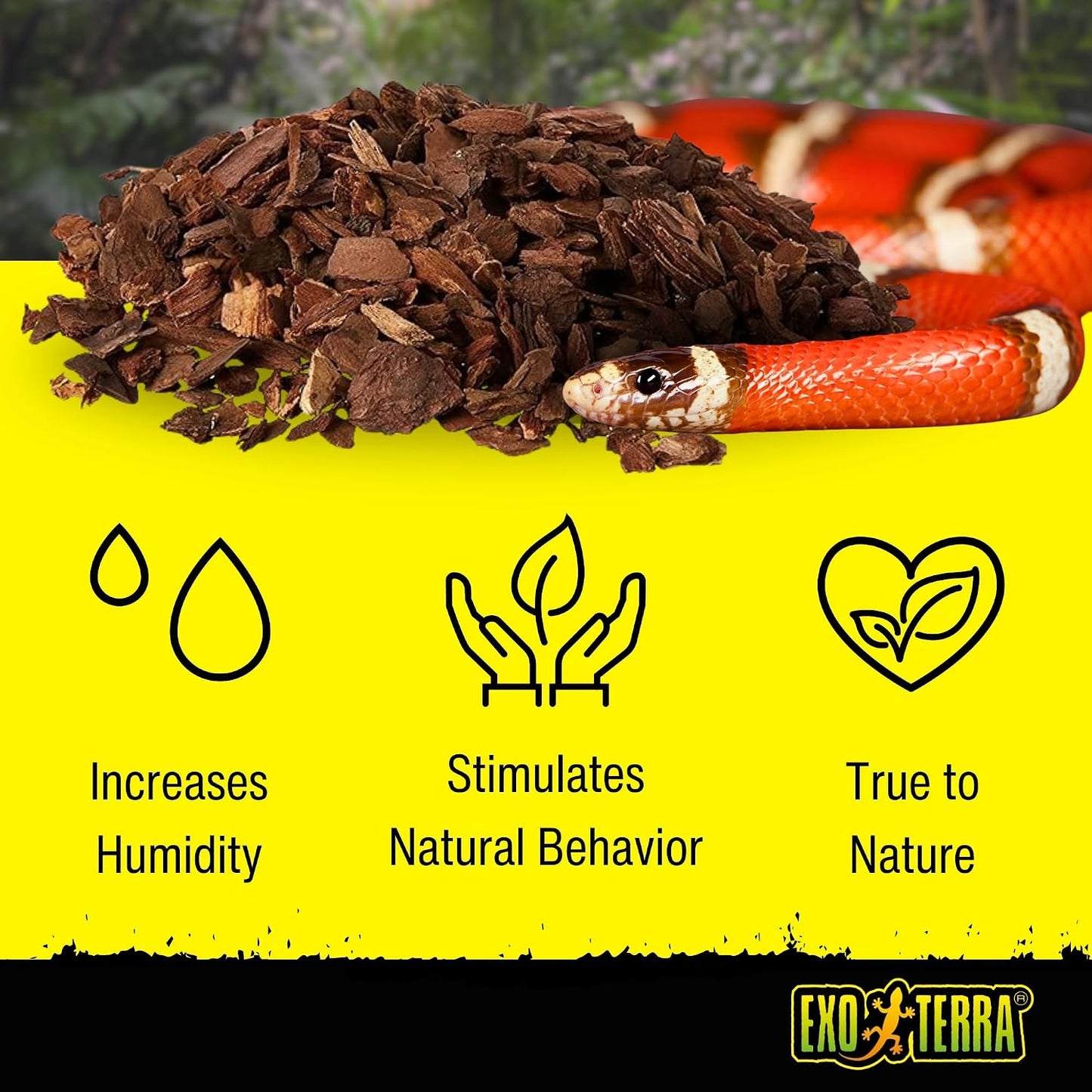 Exo Terra premium Douglas fir bark chips close up texture for tropical reptiles