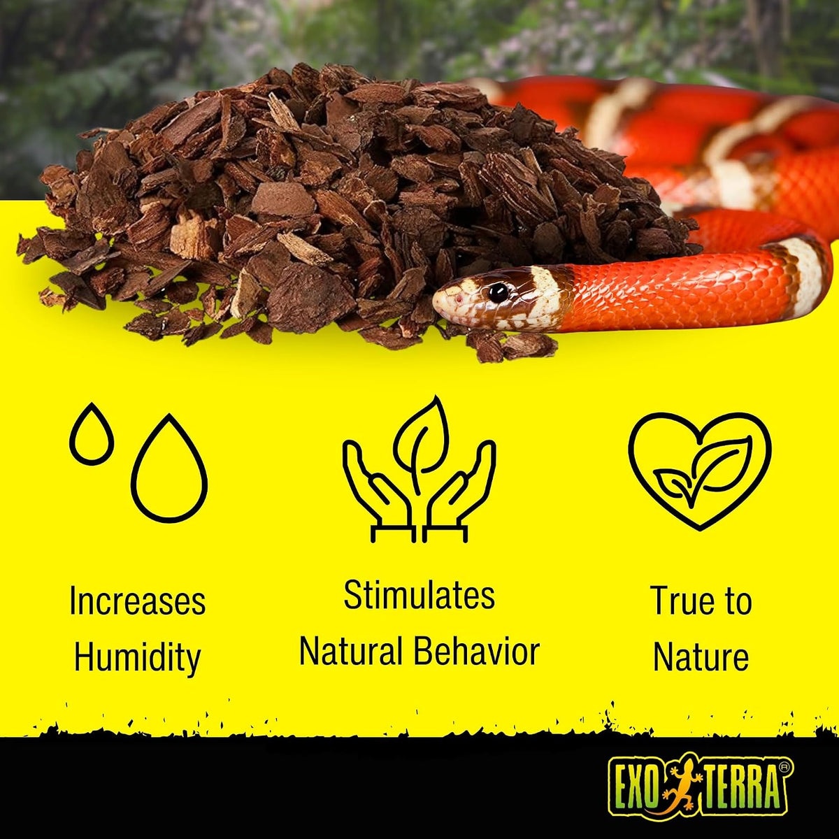 Exo Terra reptile bark bag texture and chip size close up