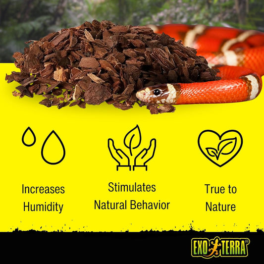 Exo Terra premium Douglas fir bark chips close up texture for tropical reptiles