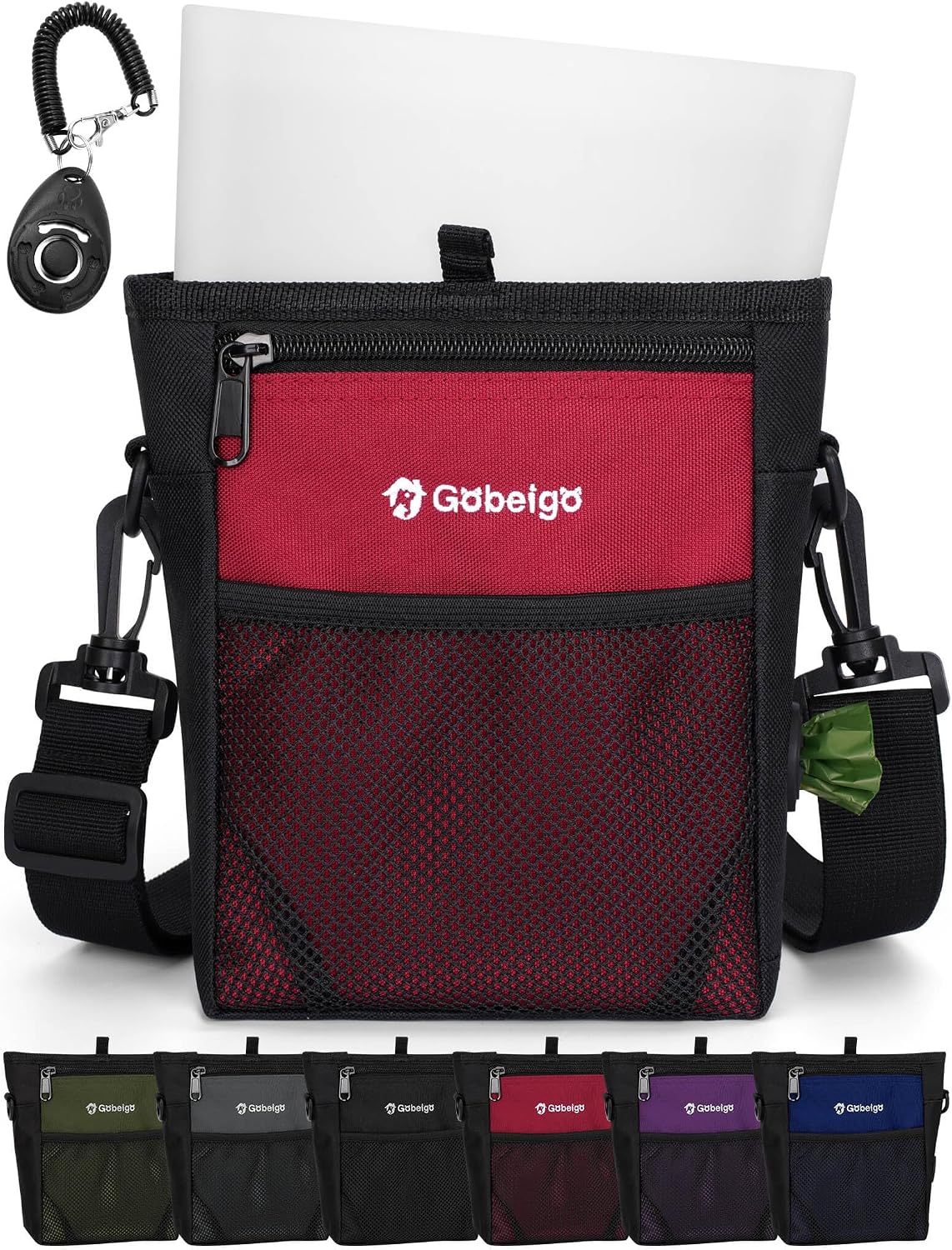 Close-up of Gobeigo dual magnetic closure system showing one-handed open pull tab