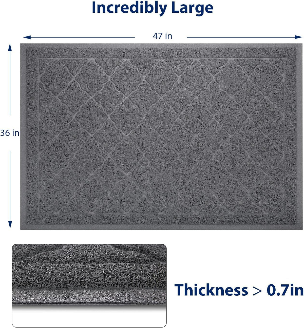 WePet cat litter mat close up of deep groove mesh texture