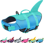 Malier dog safety swimsuit back view with high visibility shark fin