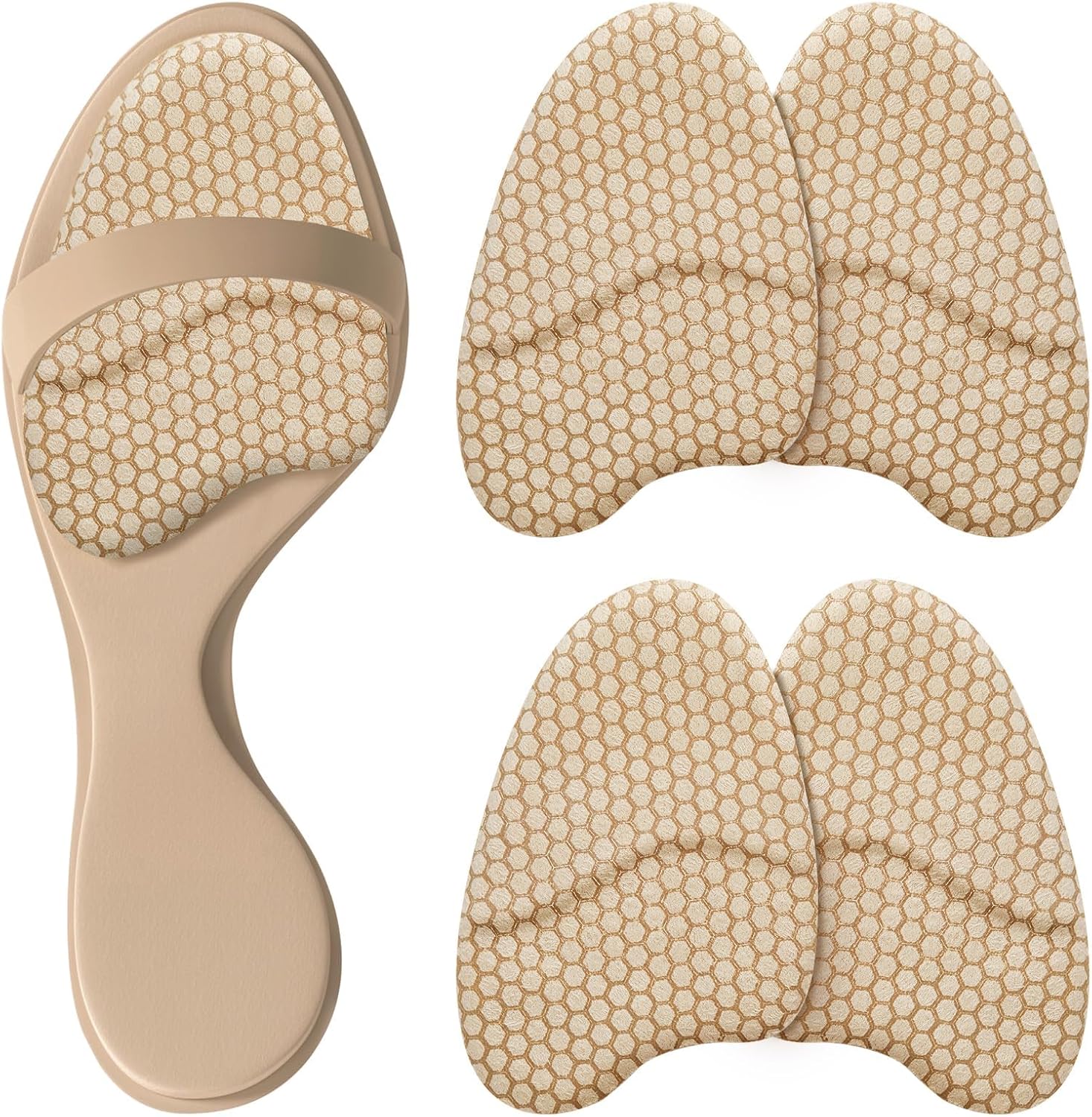 ZAIWOO Metatarsal Pads front view skin colored cushions for ball of foot pain.
