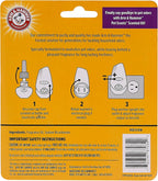 Back of Arm and Hammer scented oil refill pack with usage instructions