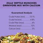 Zilla calcium fortified reptile food package angle view