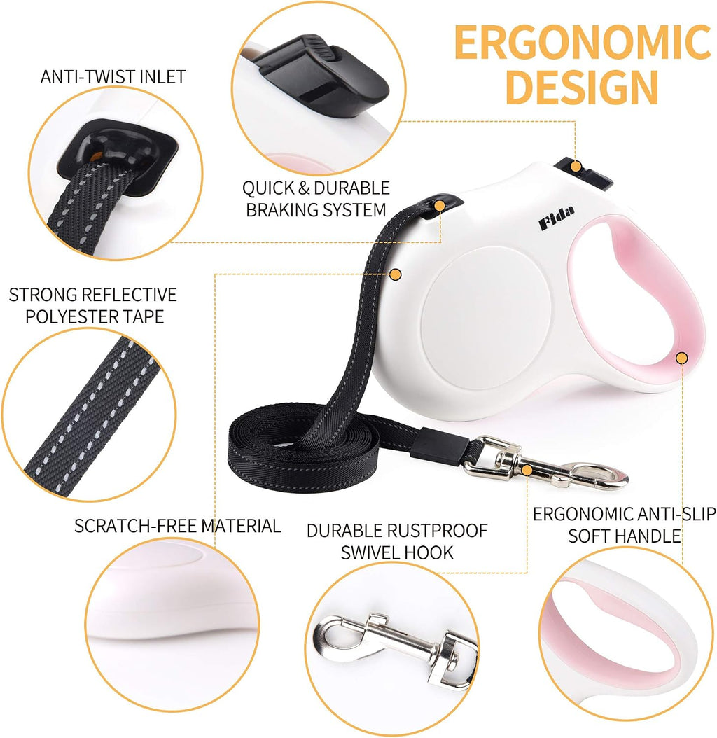 Fida dog leash integrated poop bag dispenser