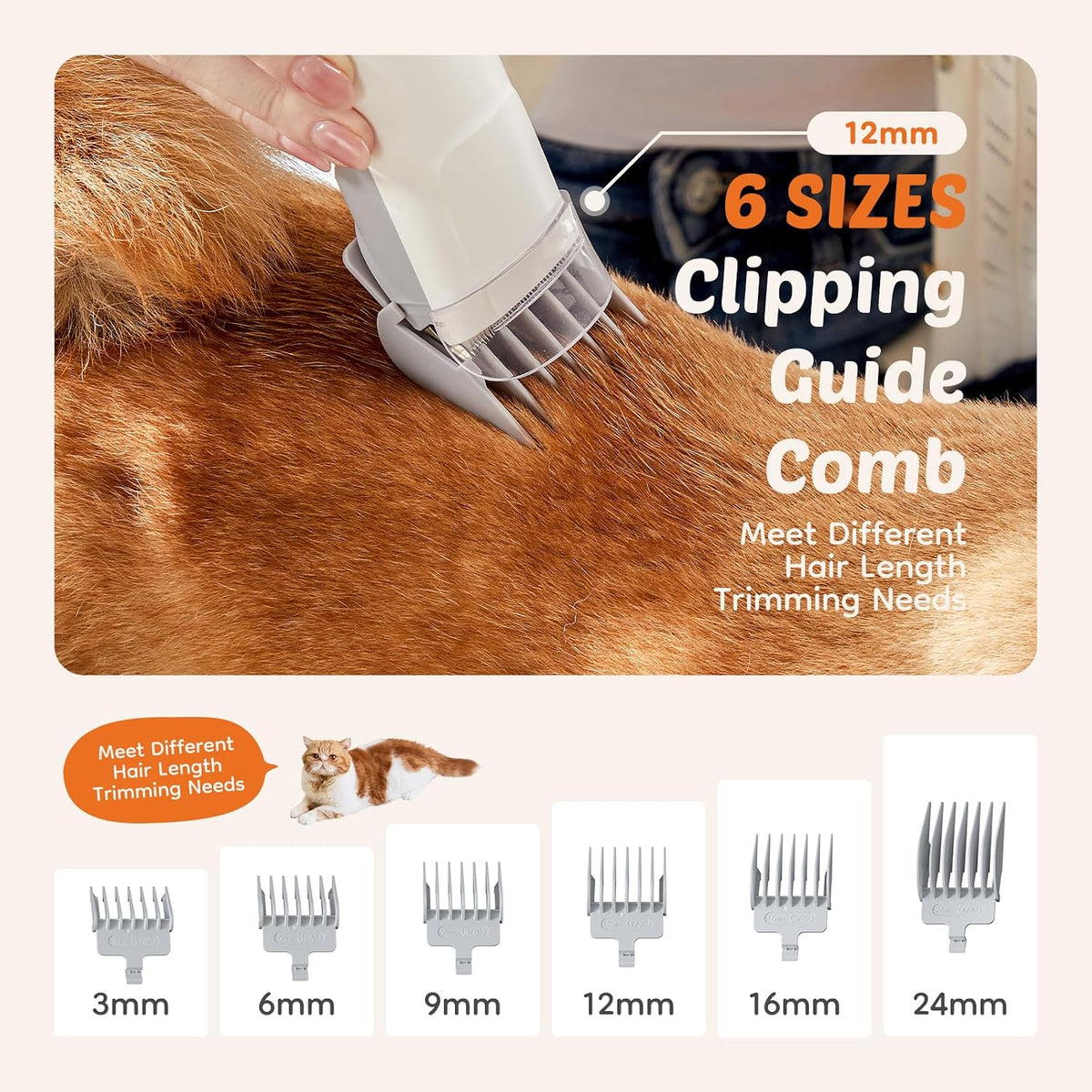 Sweetcrispy five tool groomer kit showing shedding brush and fabric cleaning nozzle attachments